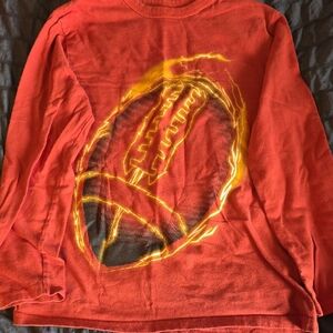 Place Orange and Yellow Football Graphic Long Sleeve Tee